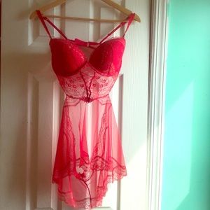 Dark Pink Baby Doll slip (Size 36D)